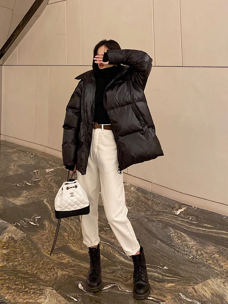 Хлопковые белые джинсы для женщин с высокой талией шаровары мам весенние новые