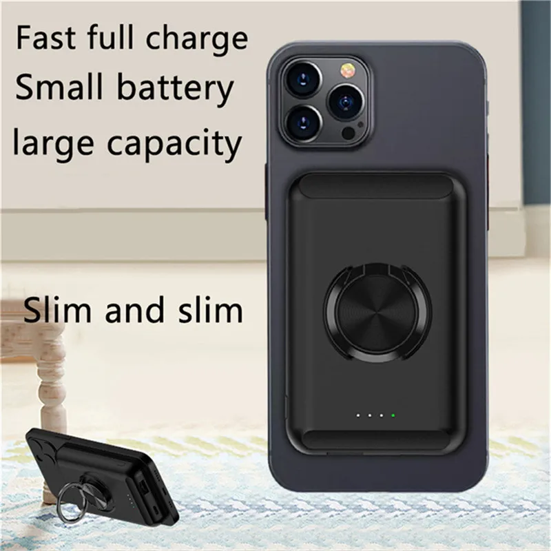 

2021 Magnetic Wireless Charging Power Bank For iphone 12 12Pro 12proMax 12mini Magsafe Charger Magnet External auxiliary Battery