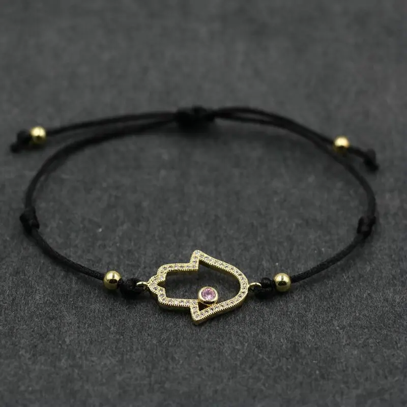 Для женщин Хамса рука Фатимы &quotКрасная веревочная нить строка браслет повезло