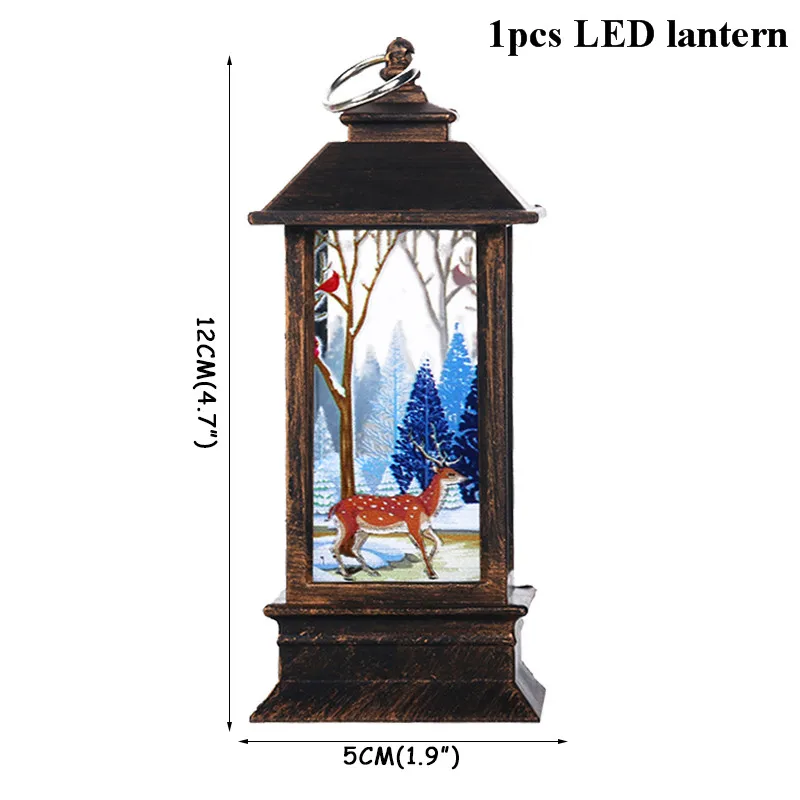 1pcs LED lantern F Веселые рождественские подарочные сумки Рождественская елка пластиковая упаковочная сумка Снежинка коробка с рождественскими конфетами новогодний спрос среди детей сумка Noel Navidad - Цвет: 1pcs LED lantern F
