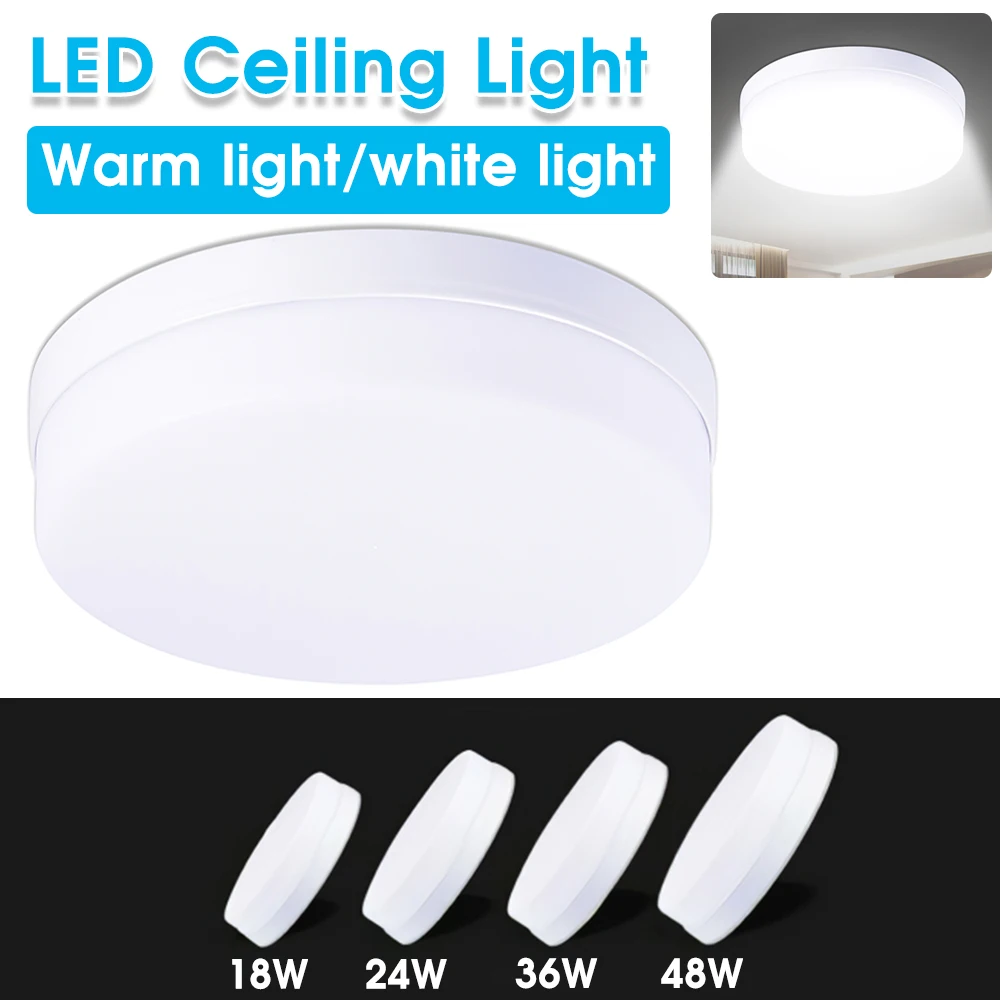 

Ultra Thin Round Led Ceiling Lamp 18W 36W 48W Modern Panel Ceiling Lights For Living Room Bedroom Kitchen Lighting Warm White