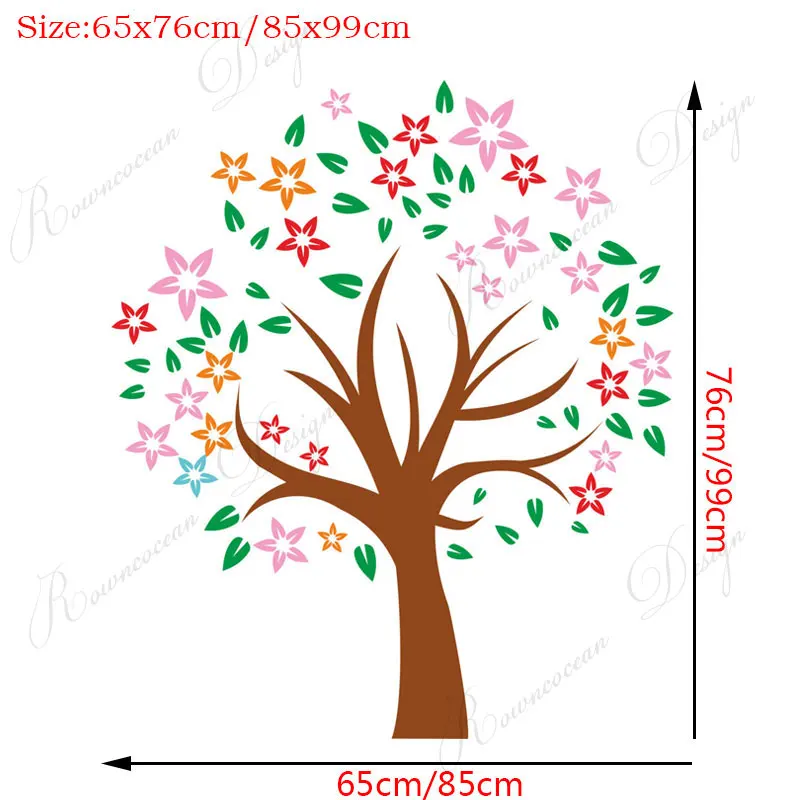 Красочные настенные наклейки с деревом Виниловые Наклейки для декора дома