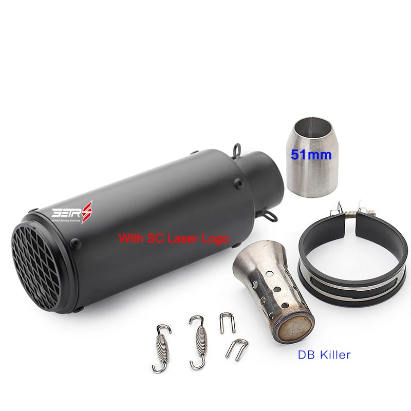 

51/60mm Universal Motorcycle Exhaust Muffler for GP project Fit Most Motorbike for YAMAHA R25 R30 with DB killer