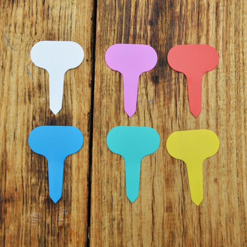 

100 Pcs T-type Nursery Garden Plant Tag Flower Labels Plant Seed Label Pot Marker for Plants DIY Garden Decoration Tools