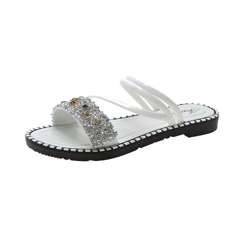 

Fashion Women's Slippers, Leisure All-match Outdoor Women's Shoes 2021 Trend Rhinestone Sequins Decorative Women's Slippers