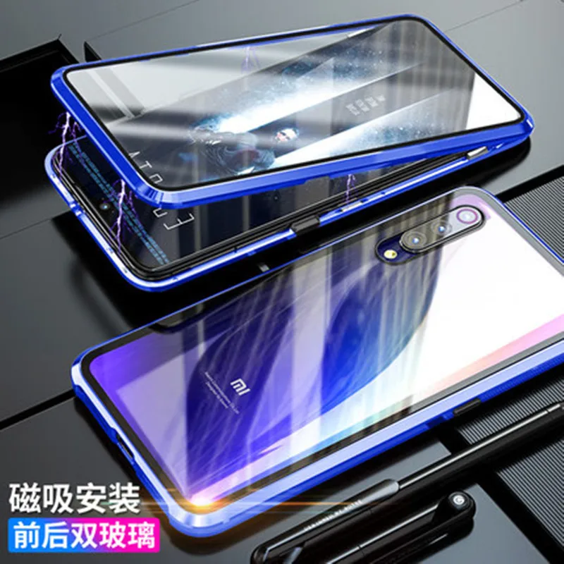 Двухсторонний Магнитный чехол 360 с полной защитой для Xiaomi Mi 9 se 8 6X A2 задняя крышка