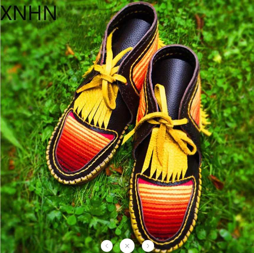 Wram/зимние ботинки Женские зимние средней длины из искусственной кожи с бахромой