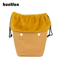 new autumn winter big furry obag standard organizer classic mini fur plush drawstring lining inner insert pocket for o bag