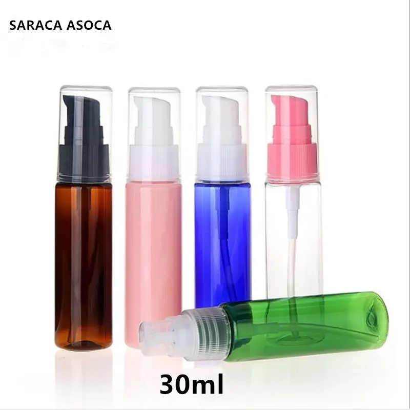 

Wholesale Retial 30ml PET Plastic Lotion Bottle Travel Empty Powder Pump Cosmetics Refillable Bottles 100pcs/lot