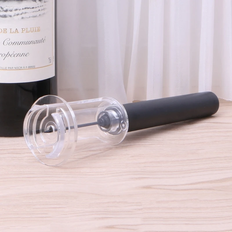 

High End Pneumatic Wine Bottle Opener Black Cork Remover Easy Air Pump Pressure