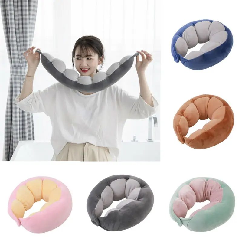 Новые творческие форма гороха подушка для путешествий шеи Поддержка твист