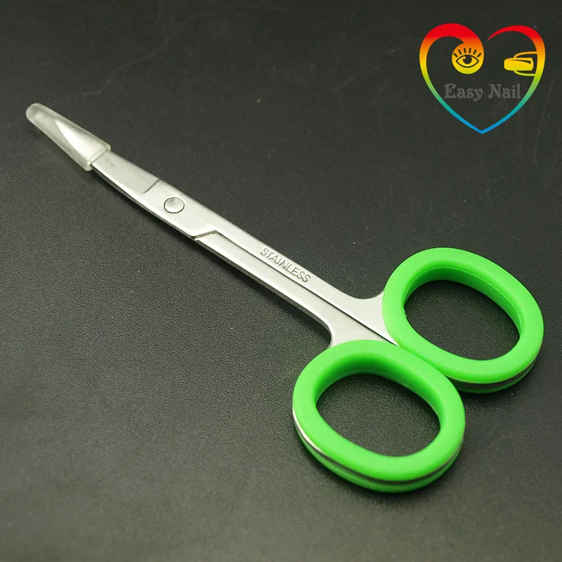 EasyNail 2 шт. из нержавеющей стали с зеленым силиконовым кольцом подстриженная брови