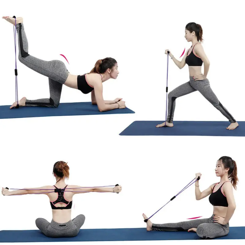 

Yoga Resistance Bands 8-shaped Chest Expander Rope Workout Muscle Fitness Rubber Elastic Band for Slim Pilates Sports Exercise