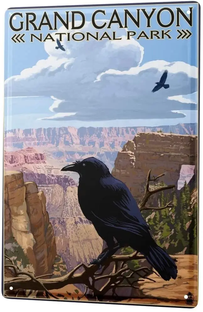 

SINCE 2004 Tin Sign Metal Plate Decorative Sign Home Decor Plaques Holiday Travel Agency Grand Canyon National Park