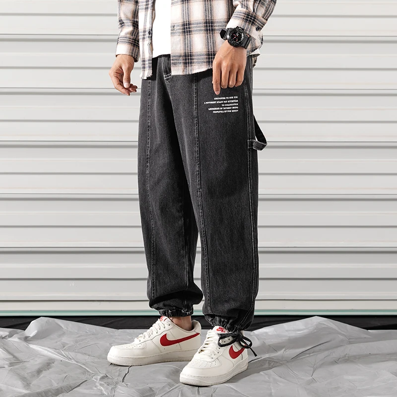 

Men's Fashion Jeans Men's 2021 Classic Beam Pants Loose Large Size Casual Street Nine Pants High Quality Genuine Workwear Pants