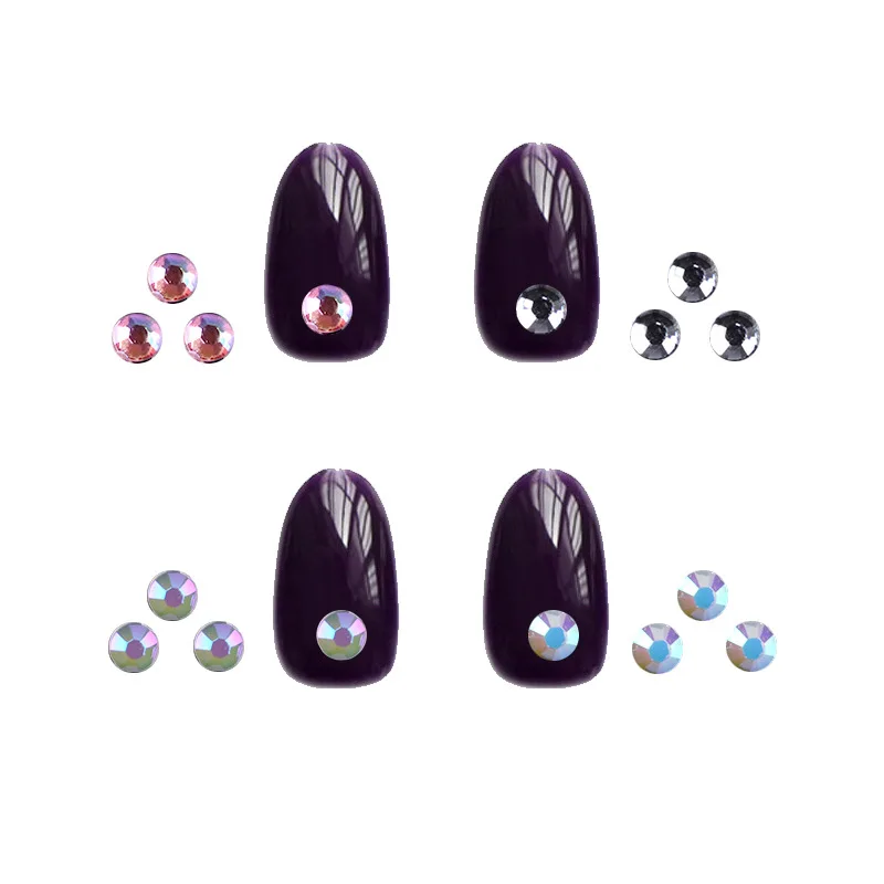 

Hot Sell 1 Box Colorful 3D Jelly AB Acrylic Nail Stickers Decoration DIY Nail Art Tips Jewelry Rhinestones Manicure Tools