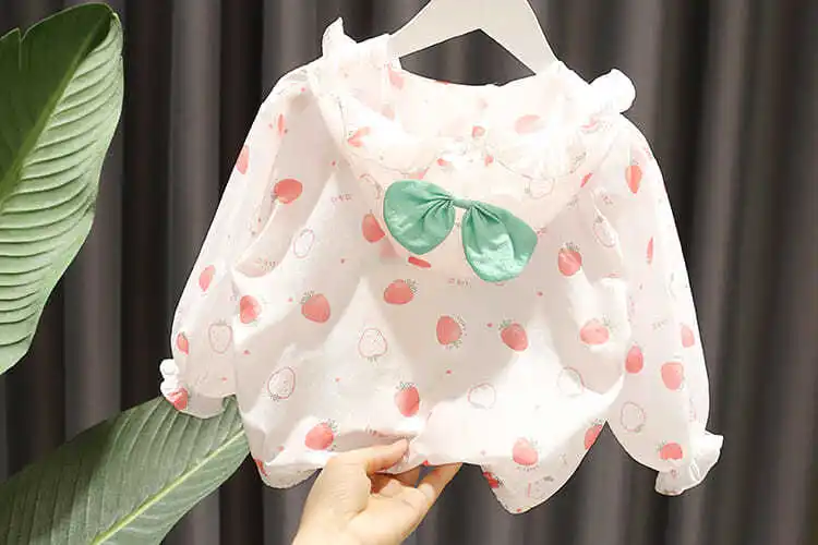 

VIDMID Girls' summer thin coats jackets new sunscreen for baby kdis girls children spring flowers coats jackets tops P4961