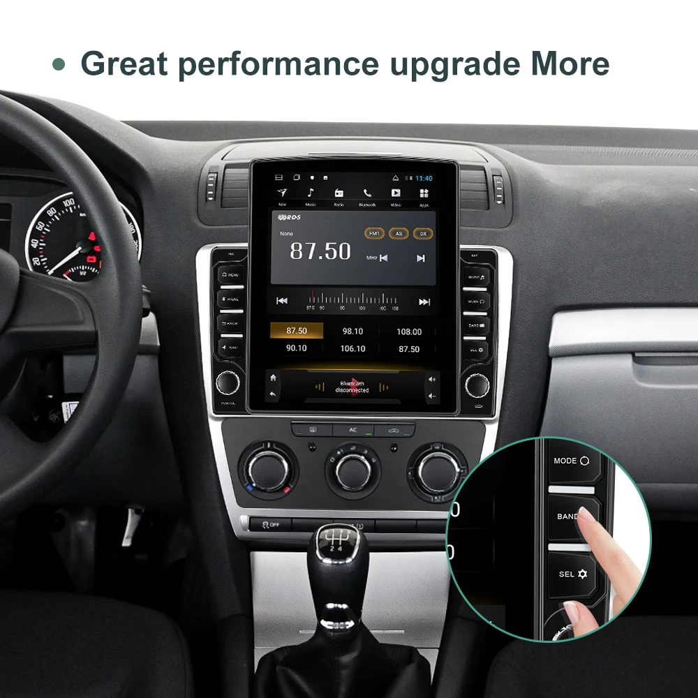 Автомагнитола Isudar H53 4G 1 Din Android для Skoda Octavia 2009 2010 2011 2012 2013 Автомобильный