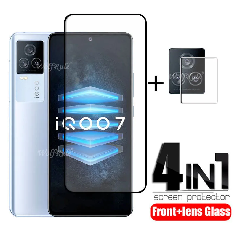 

Стекло 4 в 1 с полным покрытием для iQOO 7 стекло для iQOO 7 Закаленное стекло пленка защитная пленка для экрана для iQOO 7 iQOO7 стекло для объектива