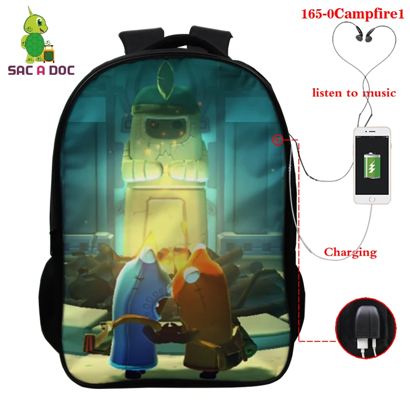 

Back To School The Last Campfire Printing Backpack 3D Game Women Rucksack for Travel Large Children Girls School Bagpack Mochila