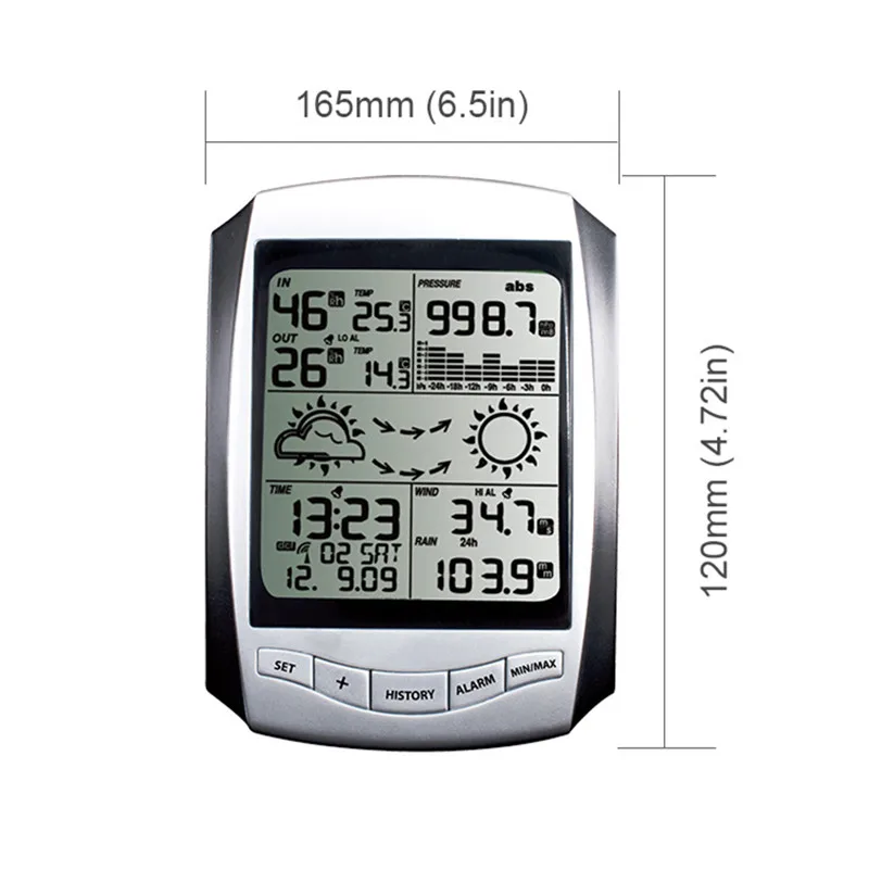 

Weather Forecast Machine Small Home Station With Anemometer Rain Gauge Thermometer and Hygrometer Barometer