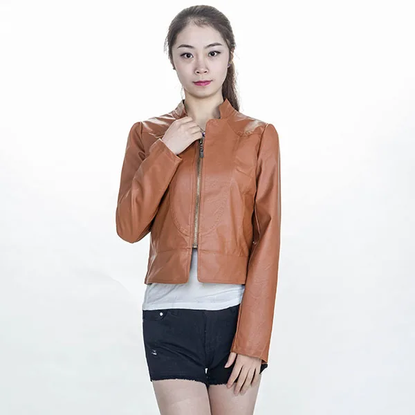 Модный женский мотоциклетный костюм из искусственной кожи на молнии приталенная