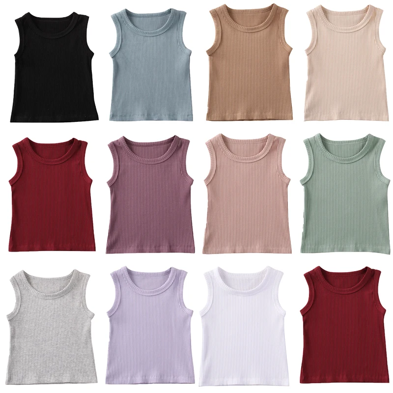 11 цветов футболки для маленьких мальчиков и девочек топы однотонный пуловер без