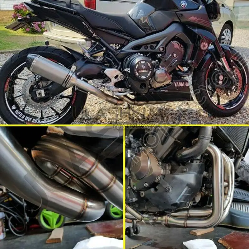 Мотоцикл глушитель средней трубы полная система для Yamaha MT09 FZ09 2013 2018 SP 2017 2019 Tracer 900