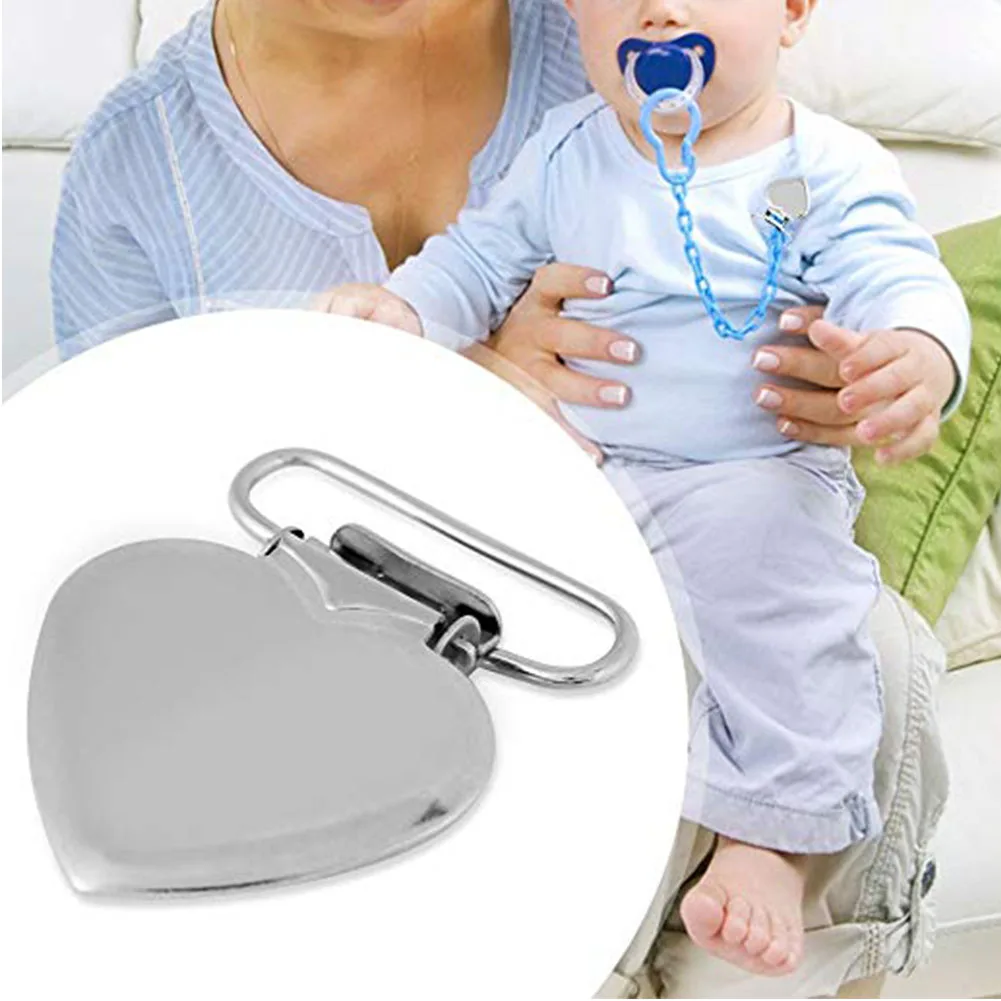 Уход за держатель Соска пустышка на лямках для малышей зажим сердце Форма