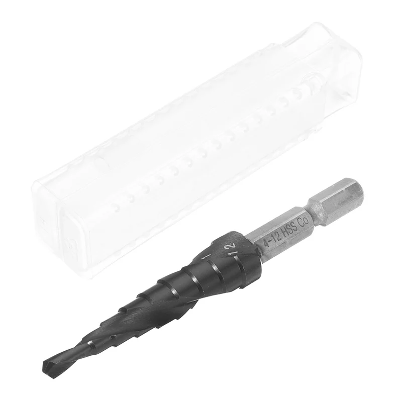 Конусный сверло DANIU HRC89 с покрытием AlTiN и диаметром от 4 до 12 мм из высокоскоростной стали M35 с кобальтовым конусом и шестигранным хвостовиком для работы с древесиной.