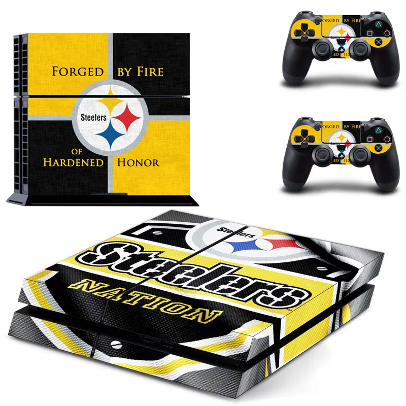 PS4 наклейки виниловые кожа PS 4 футбольная команда Steelers наклейка Play station Pegatinas для
