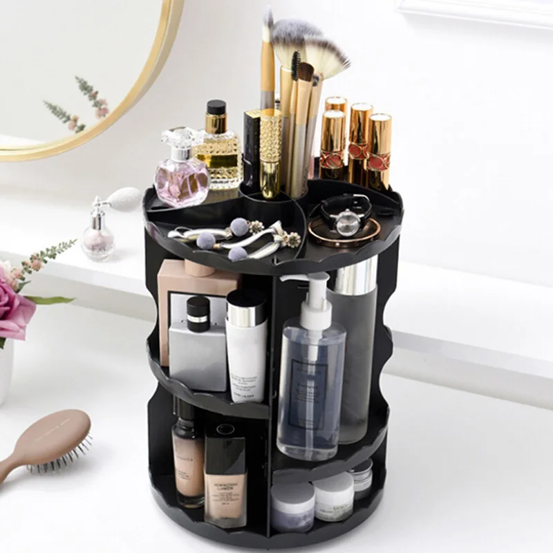 Вращающийся на 360 градусов косметический Органайзер для макияжа DIY Съемный