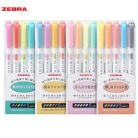 5 colors zebra mildliner highlighter pen set double head mild liner textmarker highlights school markers wkt7 5c rc nc