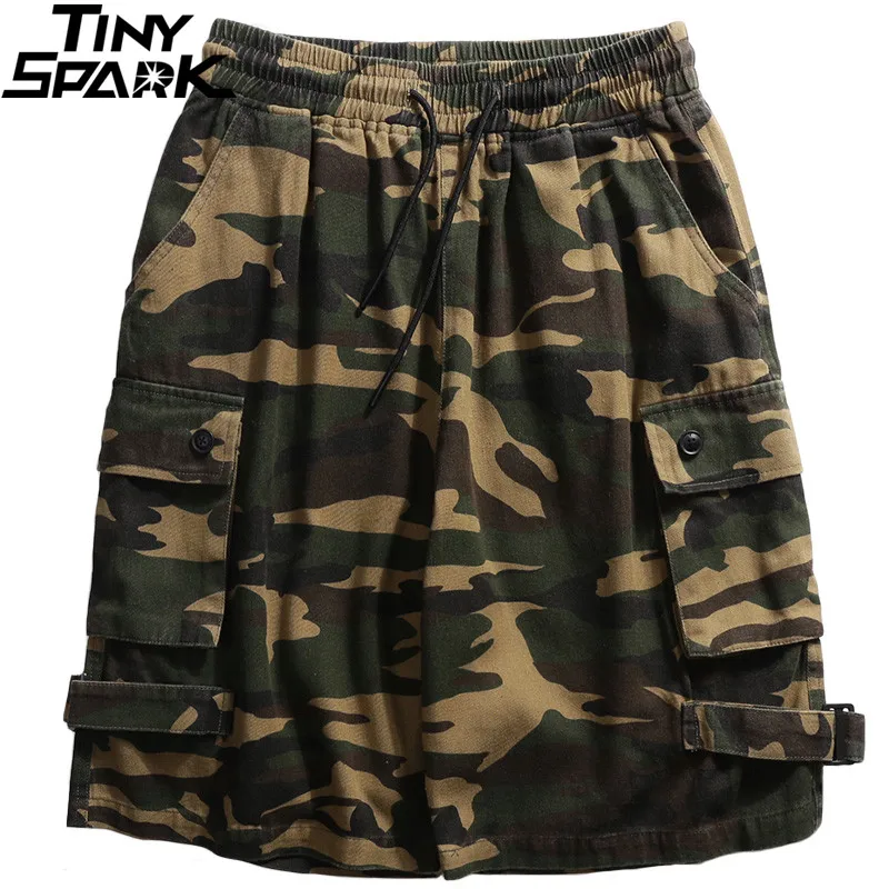 2019 хип хоп Карго короткие камуфляжные мужские Харадзюку джоггеры уличная