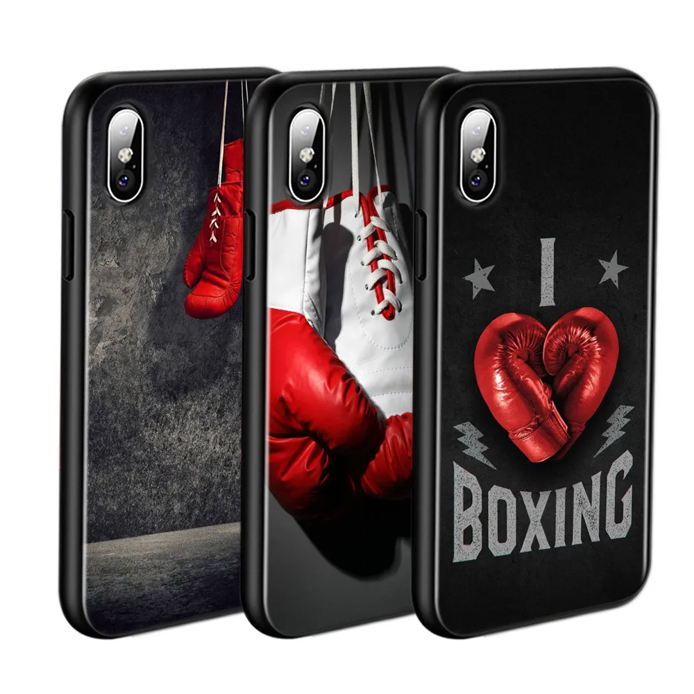 Strong Boxing Gloves Silicone Cover For Apple IPhone 12 Mini 11 Pro XS MAX XR X 8 7 6S 6 Plus 5S SE Phone Case