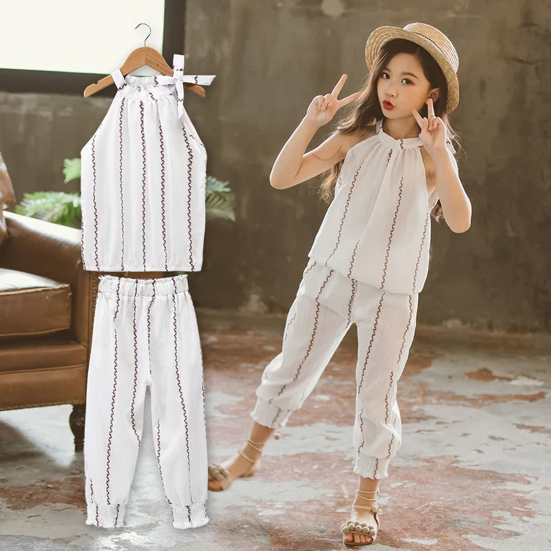 

2021, весенне-летняя детская одежда в полоску, футболка для маленьких девочек + платье, 2 шт./компл., Детский костюм, одежда для подростков, высок...