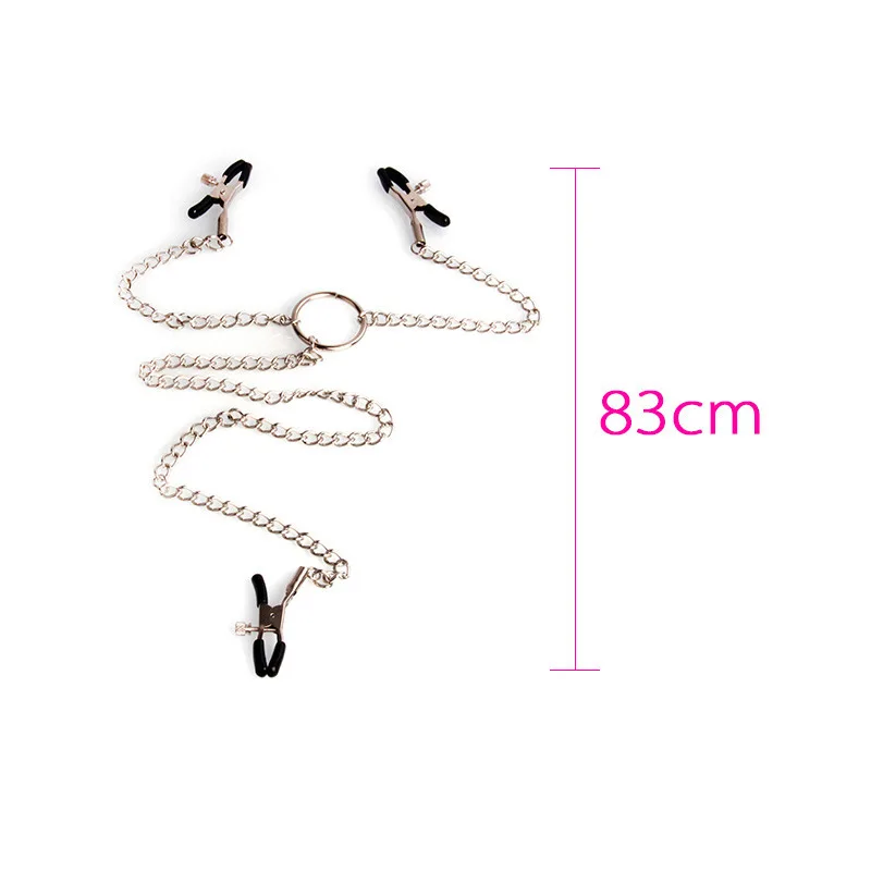 Женская Игрушка для мастурбации воротник молочный зажим три длинные цепи Пара