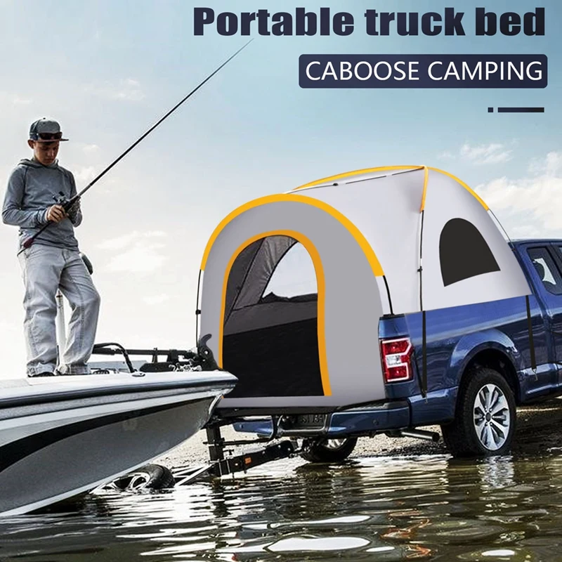 구매 트럭 캠핑 텐트, 5.5 '-6' 방수 픽업 트럭 침대 텐트 PU2000mm 더블 레이어 2 인용 휴대용 슬리핑 텐트