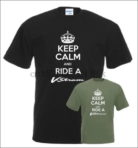 Мужская брендовая одежда 2019 хит продаж Футболка Keep Calm And Ride V Strom футболка DL 650 1000