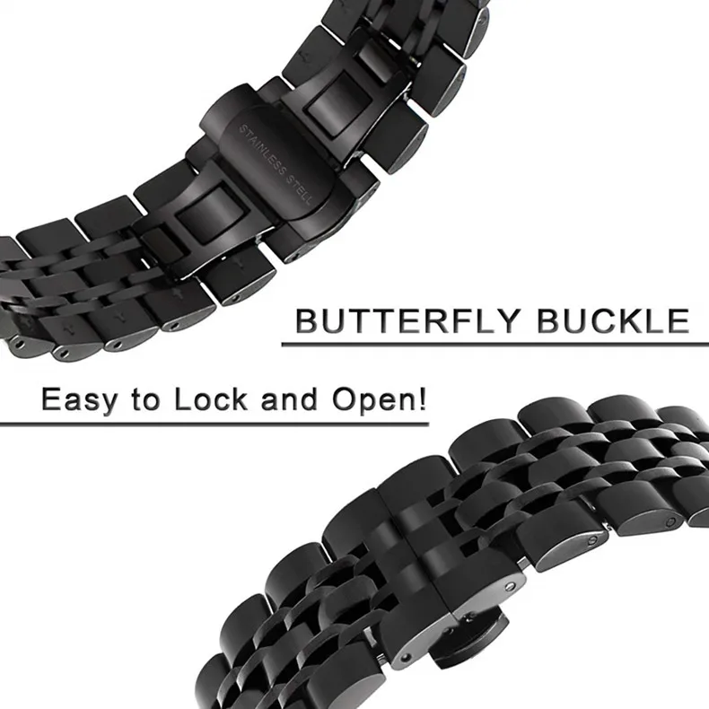 22 мм gear S3 ремешок для samsung Galaxy watch band 46 мм браслет из нержавеющей стали huawei watch GT Ременная Передача S 3 46 мм