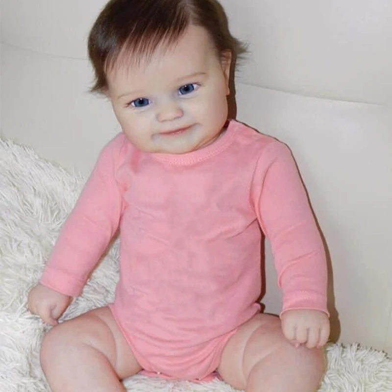 

Cute Girl Bebe Reborn Doll 20 inch handmade real alive baby newborn dolls full body silicone/cloth body opitional