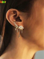 kshmir irregular drip lava design pearl earrings women fashion web celebrity exaggerated personality earrings jewelry gift