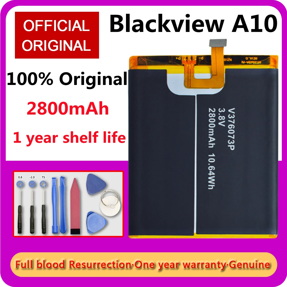 

100% New Original 2500mAh Battery for Blackview A10 Waterproof Smart Mobile Phone Li-ion Battery 5.0inch BlackviewA10 Free Tools