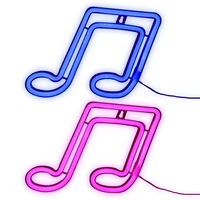 musical note neon lights led light sign wall decoration with music symbol usb or battery powered neon light for birthday party w