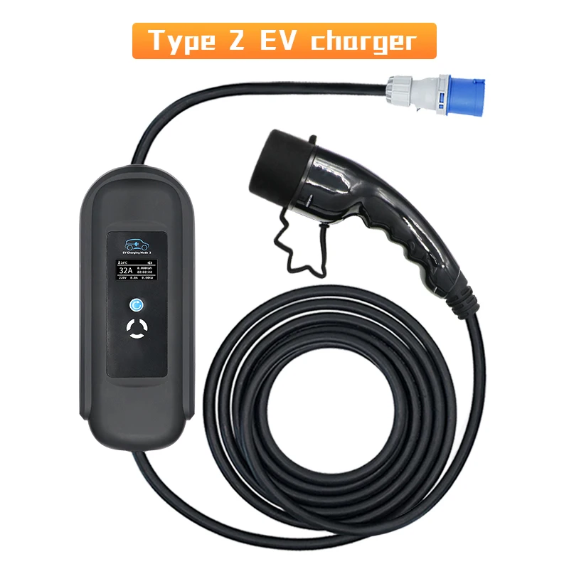 EVSE 5M IEC 62196 EV зарядное устройство тип 2 зарядка регулируемый уровень переключаемый
