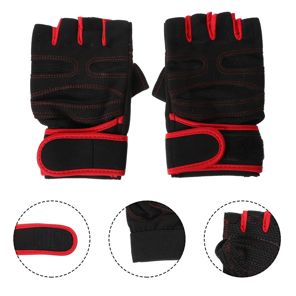 

1 Pair Sports Protective Half Finger Gym Anti-Skid Cycling