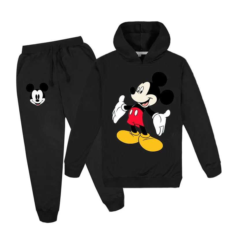 Детская одежда Disney детский хлопковый костюм на весну и осень милый свитер штаны с