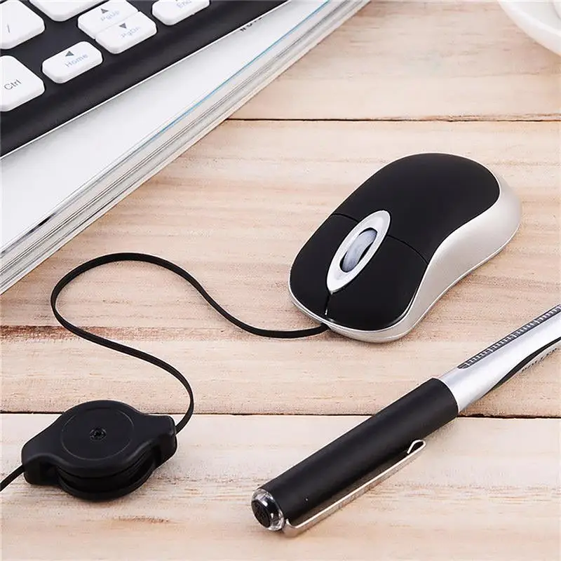 Милая Проводная Bluetooth RGB мышь с выдвижным USB-кабелем эргономичная игровая для