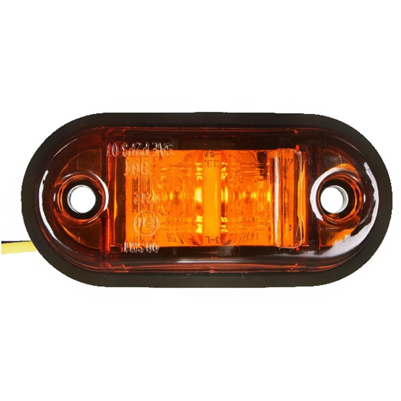 

12V / 24V 2 LED Side Marker Lights Lamp For Car Truck Trailer E-marked Amber