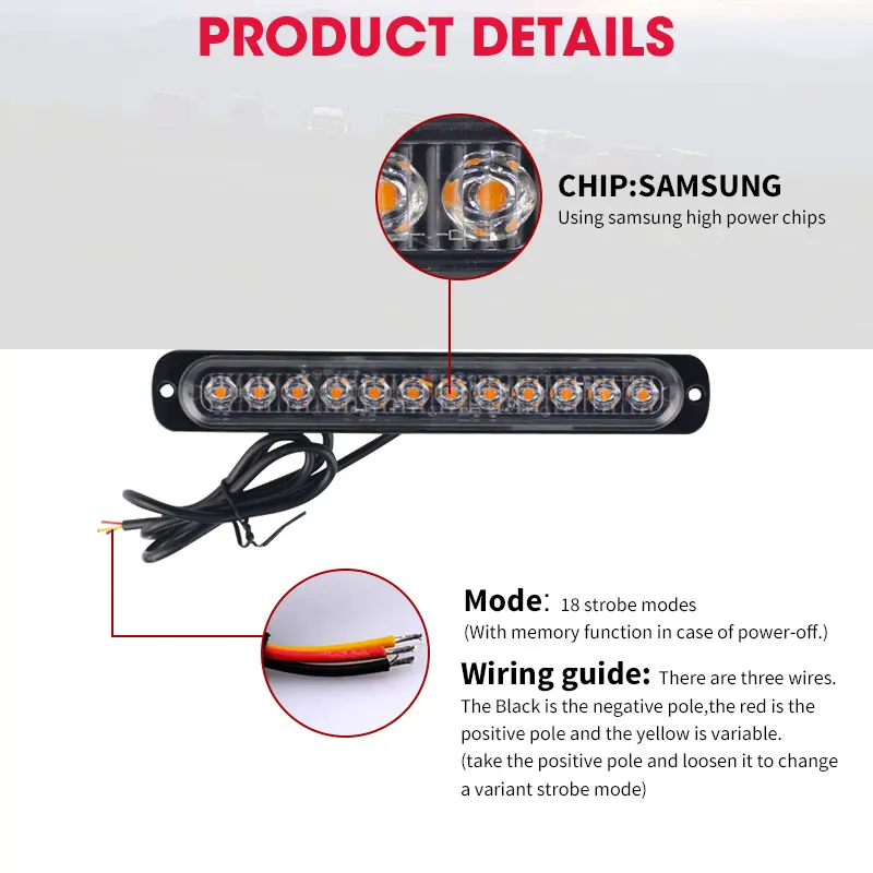 4 шт. автомобильный прицеп боковой маркер стробоскопические огни янтарный супер
